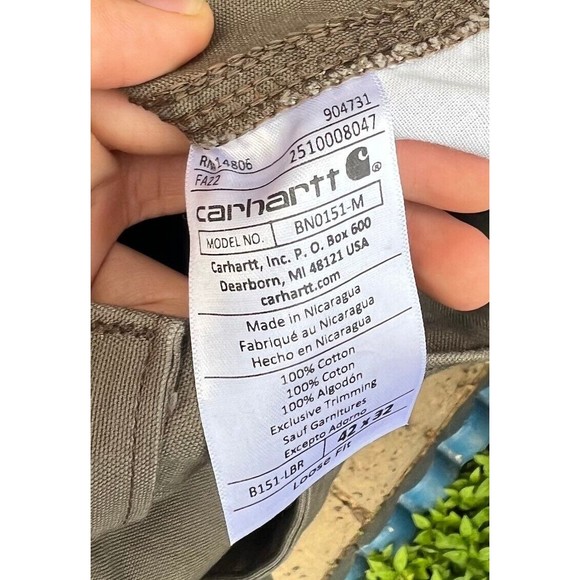 Carhartt BN0151-M Loose Fit Canvas Utility Work Cargo Men's 42x32 Regular NWT - Picture 6 of 8
